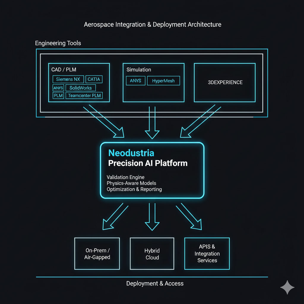Aerospace integration and deployment architecture