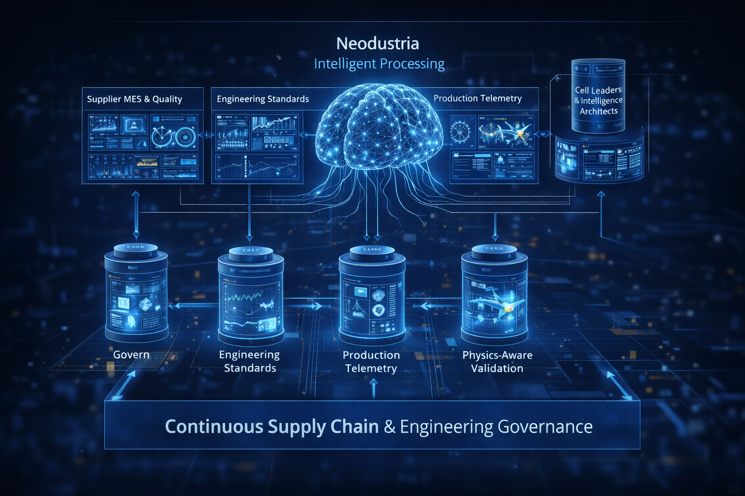 Continuous supply chain & engineering governance diagram