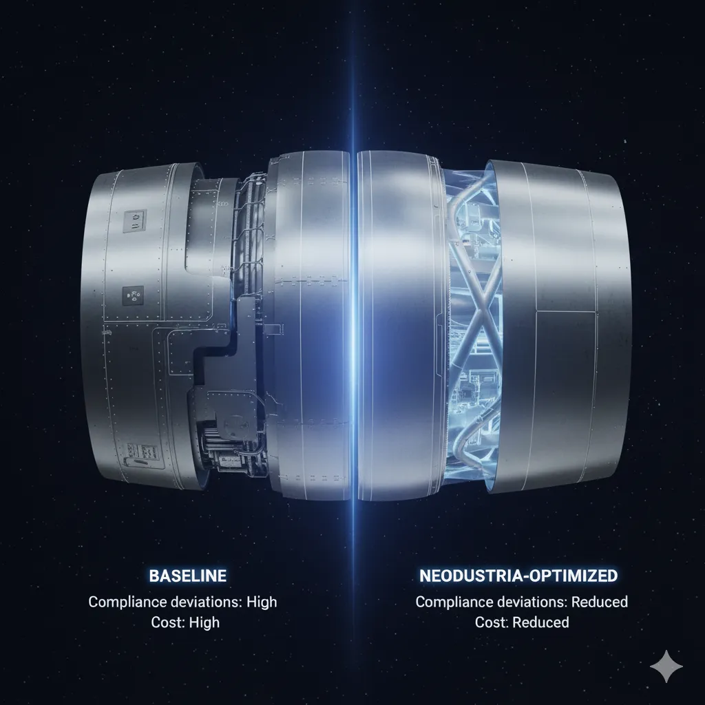 Continuous engineering governance: baseline vs Neodustria-optimized